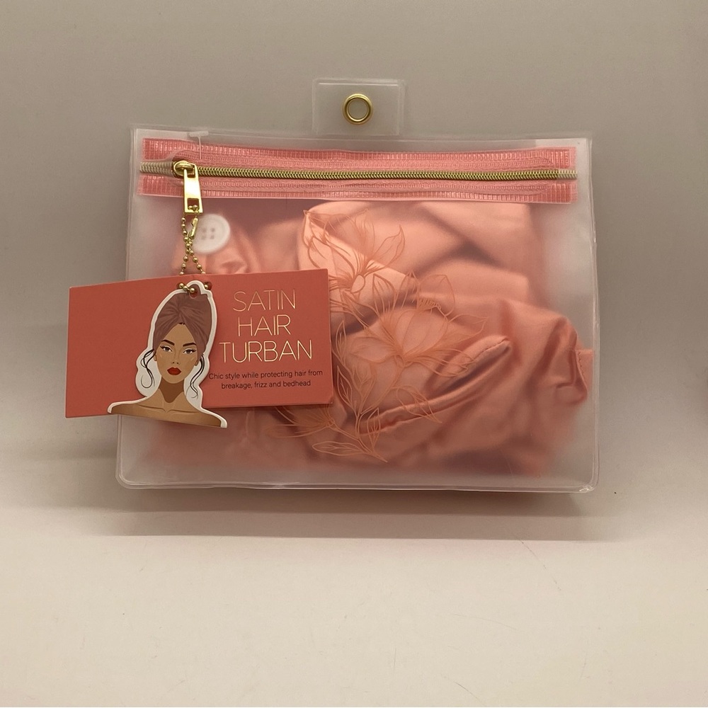 NWT Satin Hair Turban - Pink